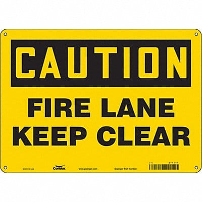Safety Sign 10 in x 14 in Polyethylene