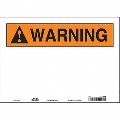 Safety Sign 10 in x 14 in Vinyl