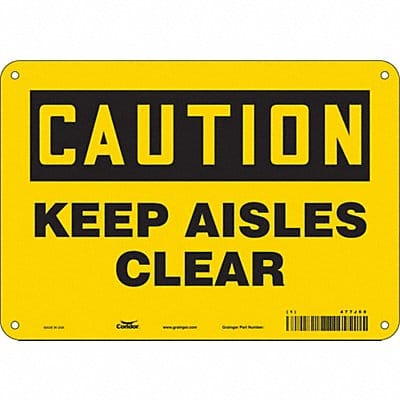 Safety Sign 7 in x 10 in Aluminum