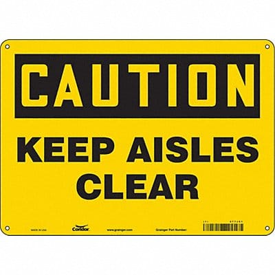 Safety Sign 10 in x 14 in Aluminum