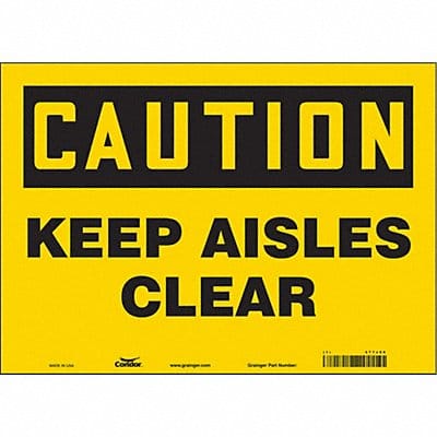 Safety Sign 10 in x 14 in Vinyl