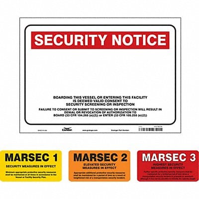 Security Sign 24 in Aluminum