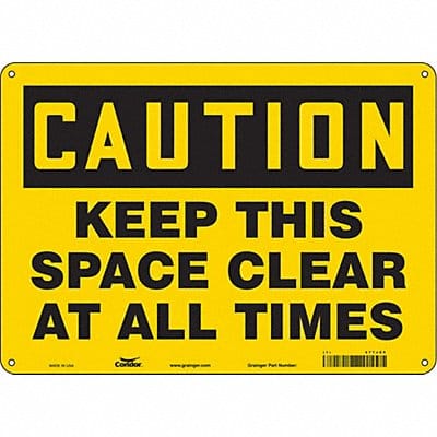K1581 Safety Sign 10 in x 14 in Polyethylene