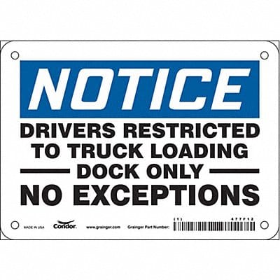 Safety Sign 5 in x 7 in Vinyl