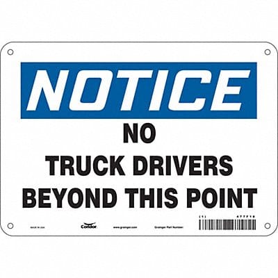 Safety Sign 7 inx10 in Polyethylene