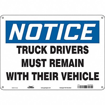 Safety Sign 10 inx14 in Aluminum