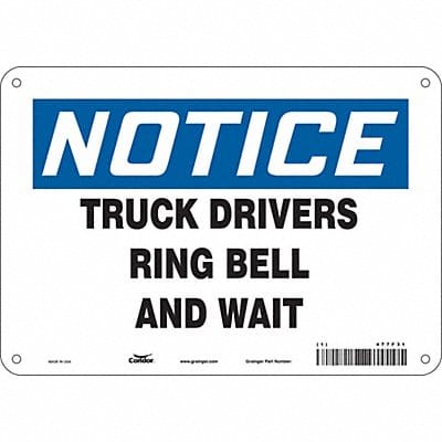 Safety Sign 7 inx10 in Polyethylene