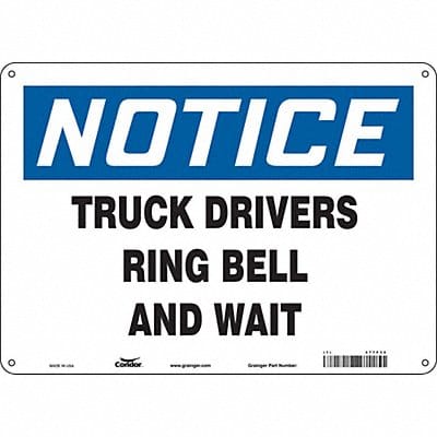 Safety Sign 10 inx14 in Polyethylene