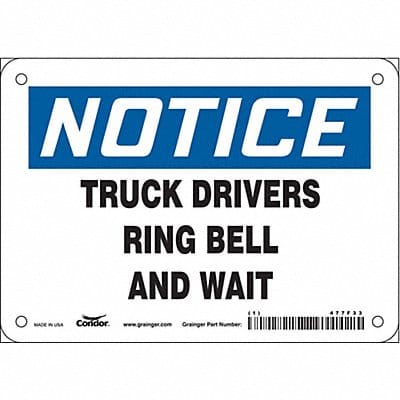 Safety Sign 5 inx7 in Vinyl