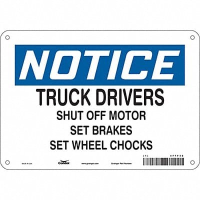 Safety Sign 7 in x 10 in Aluminum