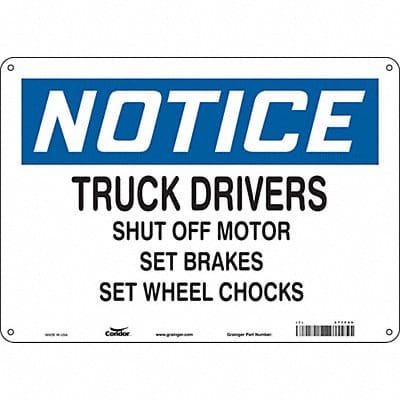 Safety Sign 10 inx14 in Polyethylene