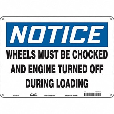 Safety Sign 10 in x 14 in Polyethylene