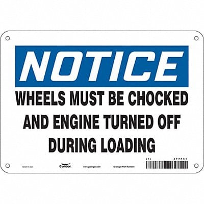 Safety Sign 7 in x 10 in Vinyl