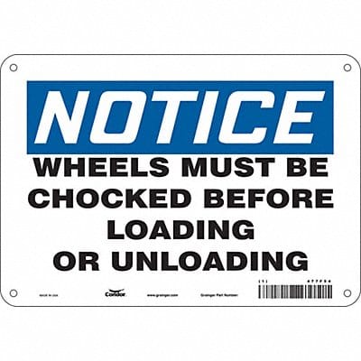 Safety Sign 7 in x 10 in Aluminum