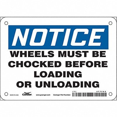 Safety Sign 5 in x 7 in Vinyl