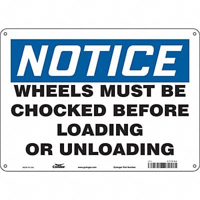 Safety Sign 10 inx14 in Vinyl