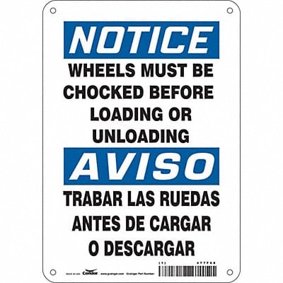 Safety Sign 10 in x 7 in Polyethylene