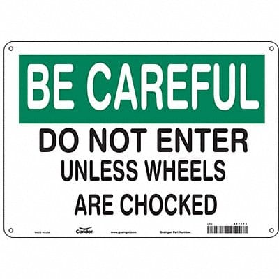 Safety Sign 10 in x 14 in Aluminum