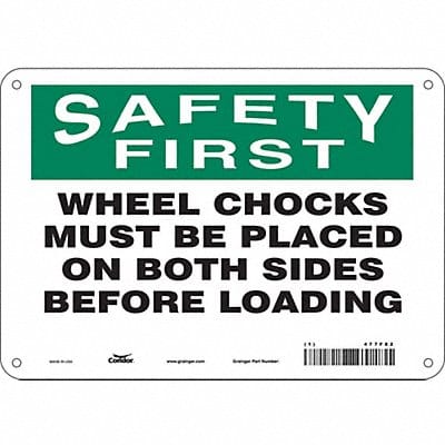 Safety Sign 7 in x 10 in Polyethylene