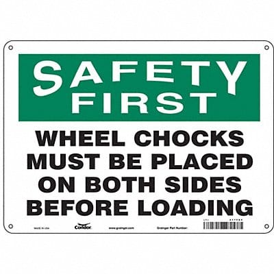 Safety Sign 10 inx14 in Vinyl