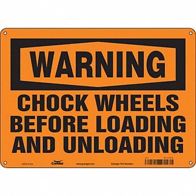 Safety Sign 10 inx14 in Polyethylene
