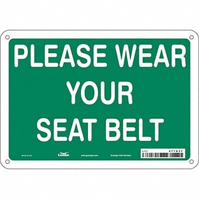 Safety Sign 7 inx10 in Polyethylene