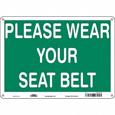 Safety Sign 10 inx14 in Polyethylene