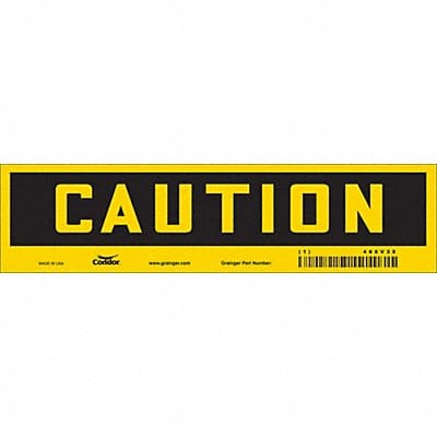 Safety Sign 2.25in x 9in Vinyl