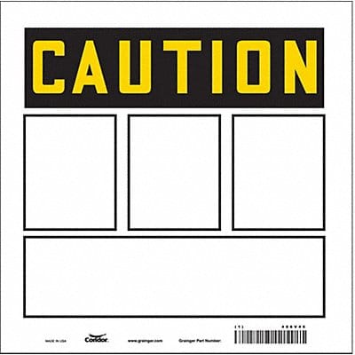Safety Sign 10 in x 10 in Vinyl