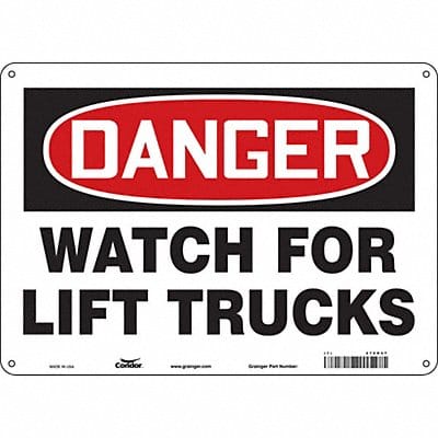 Safety Sign 10 in x 14 in Aluminum