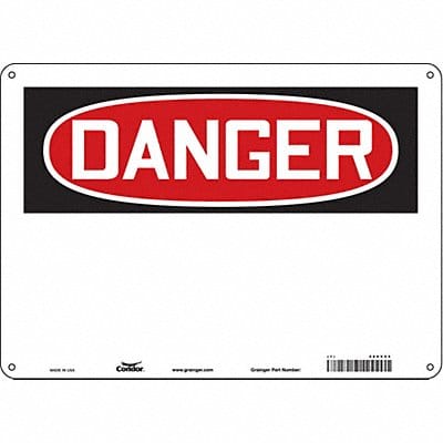 Safety Sign 10 inx14 in Polyethylene