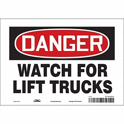 Safety Sign 7 in x 10 in Vinyl