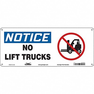 Safety Sign 7 in x 17 in Aluminum
