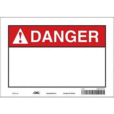 Safety Sign 7 inx10 in Vinyl