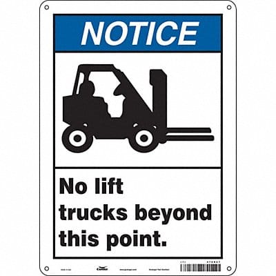 Safety Sign 14 in x 10 in Aluminum
