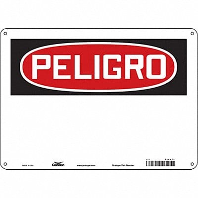 Safety Sign 10 in x 14 in Polyethylene