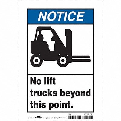 Safety Sign 10 in x 7 in Vinyl