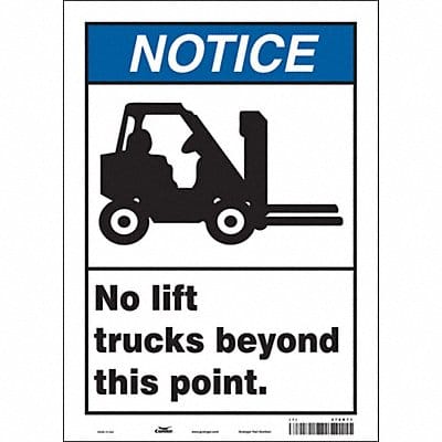 Safety Sign 14 in x 10 in Vinyl