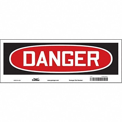 Safety Sign 5 in x 14 in Vinyl