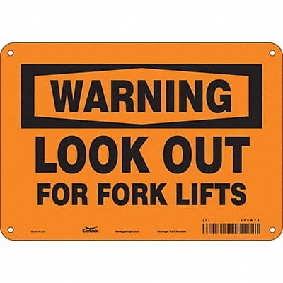 Safety Sign 7 inx10 in Polyethylene