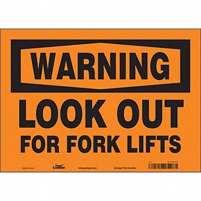 Safety Sign 10 inx14 in Vinyl