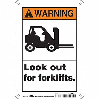 Safety Sign 10 in x 7 in Aluminum
