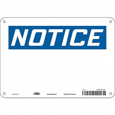 Safety Sign 7 inx10 in Polyethylene