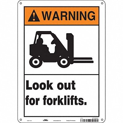 Safety Sign 14 in x 10 in Polyethylene