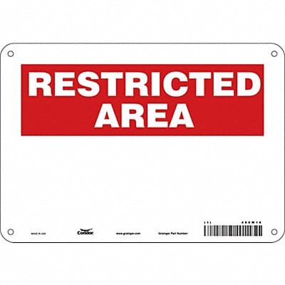 Safety Sign 7 in x 10 in Aluminum