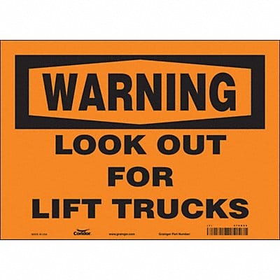 Safety Sign 10 in x 14 in Vinyl