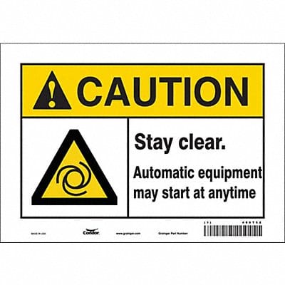 Safety Sign 7 inx10 in Vinyl