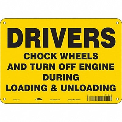 Safety Sign 7 in x 10 in Polyethylene