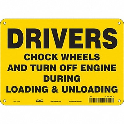 Safety Sign 7 inx10 in Vinyl