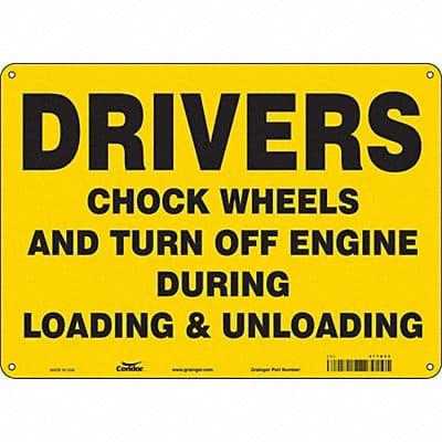 Safety Sign 10 inx14 in Vinyl